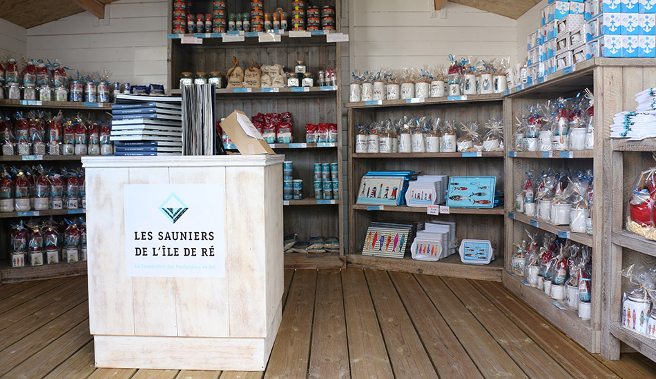 Inside the boutique of Cabane des Sauniers