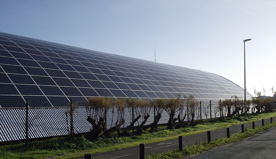 Solar panels of the cooperativePanneaux solaires photovoltaïques de la Coopérative