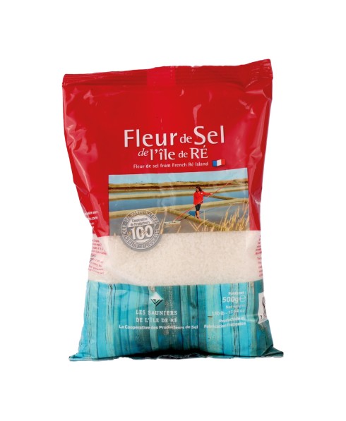 Fleur De Sel Sachet 500g  Coopérative des Sauniers de l'Île de Ré