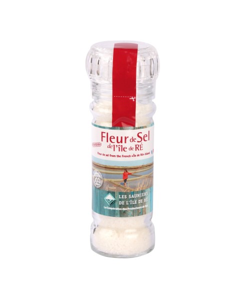 Fleur De Sel Moulin Verre 80g | La Coopérative des Sauniers de l'Île de Ré