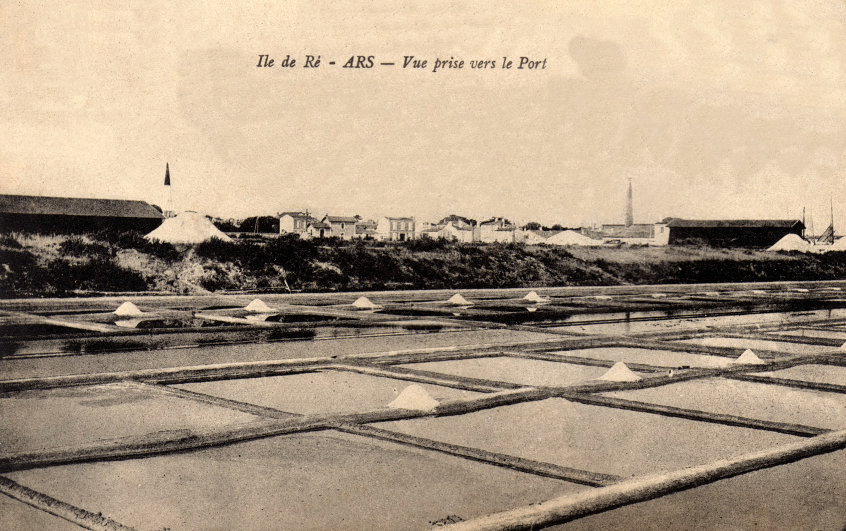 Photo des marais salants rétais en 1918